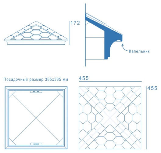 Колпак с посадкой 1,5 х 1,5 кирпича